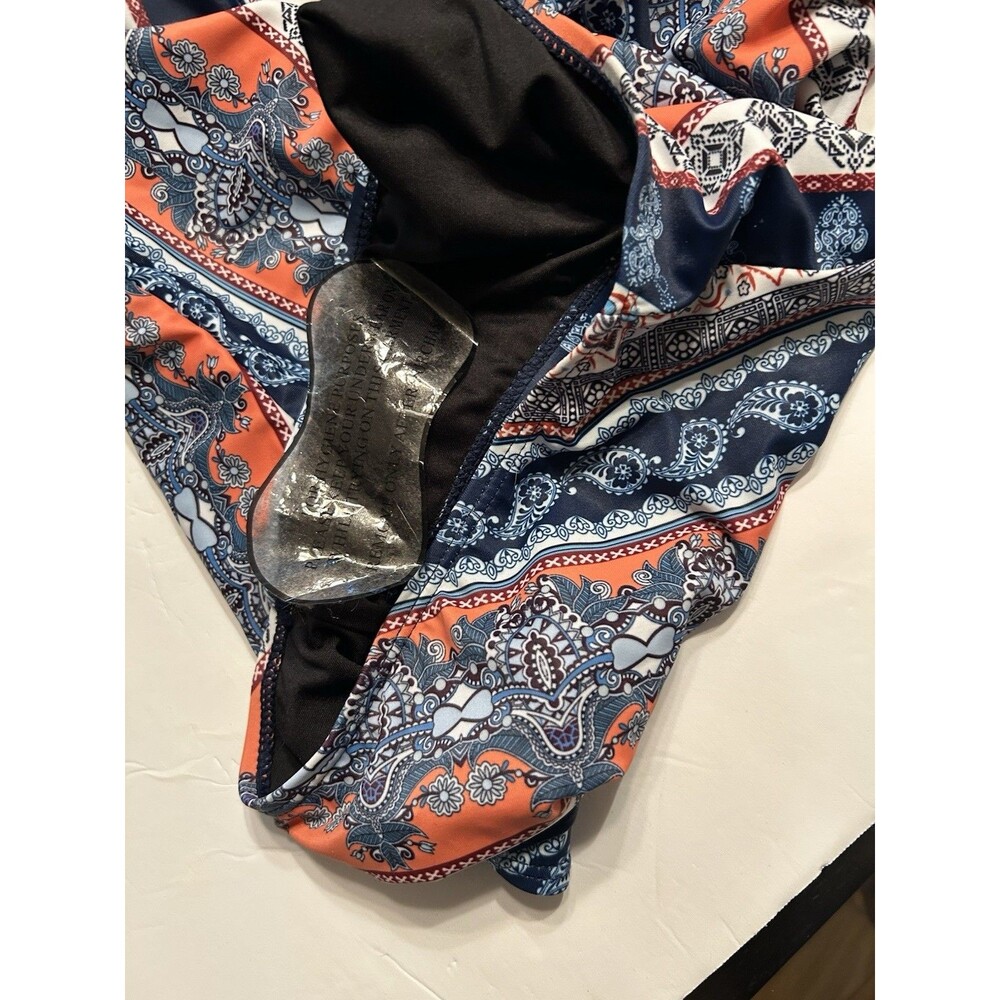 Cupshe One Piece Multicolor Swimsuit Fleet Of Time Size medium NWT - Picture 7 of 9